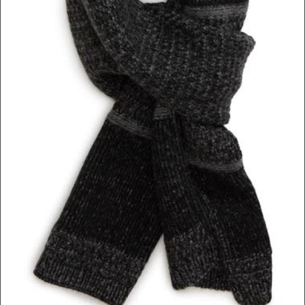Frye Plaited Colorblock Muffler Knit Scarf Wool